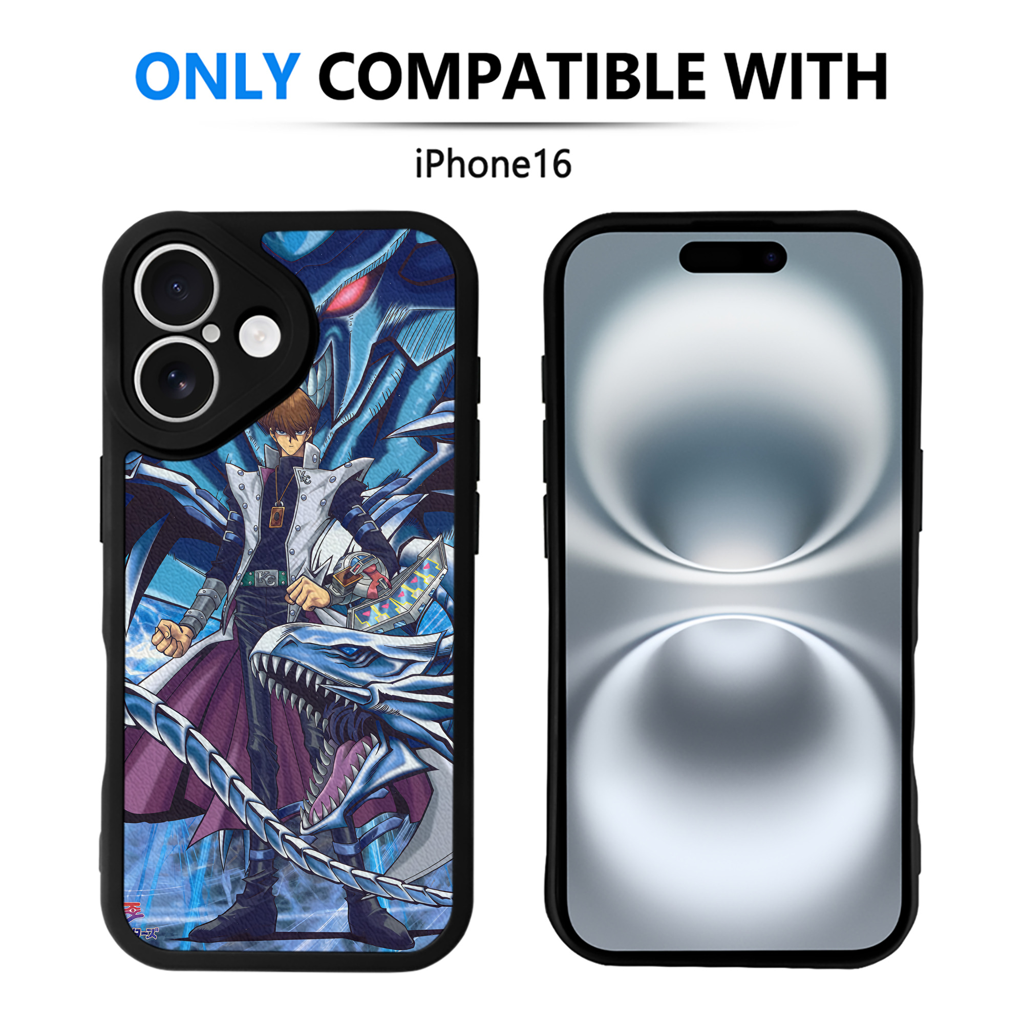 （画像用） 遊☆戯☆王 Yu-Gi-Oh! 【iPhone 16シリーズ対応】シリコンスマホケース（レザー調） 材質：シリコン